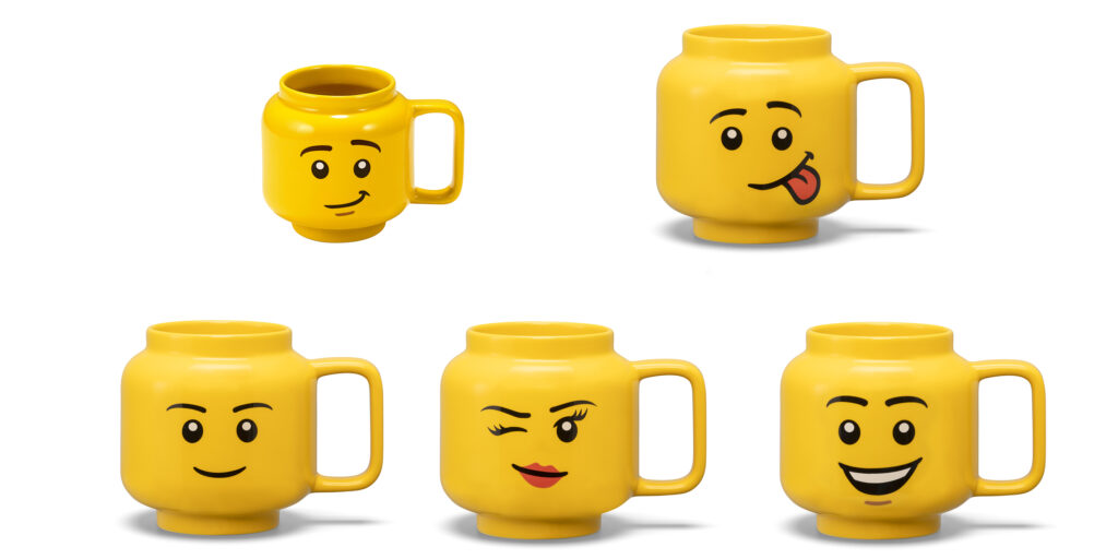 LEGO ceramic minifigure mugs 