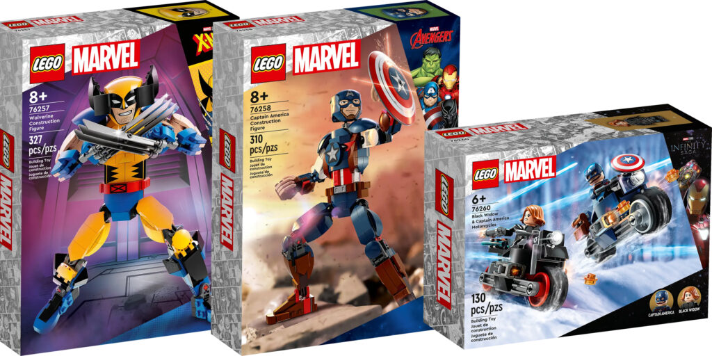 NEW release lego sets per june 2023 - new marvel sets wolverine, black widow and captain america