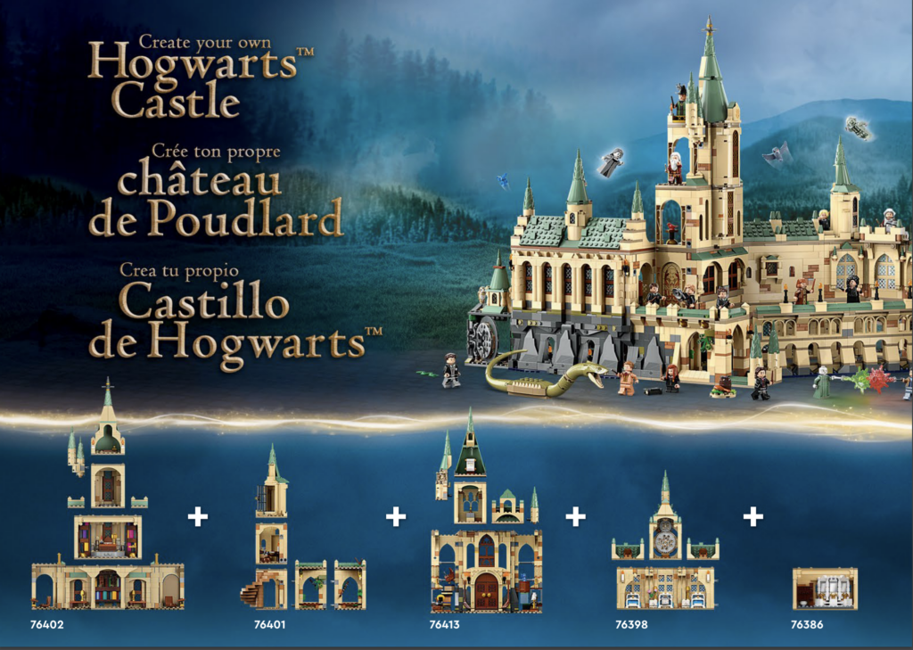 All Modular LEGO Hogwarts sets combined as one castle (2021-2023)