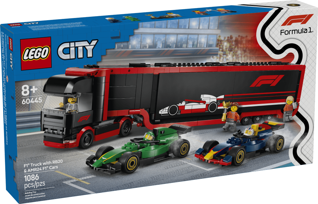 60445 LEGO City F1® Truck with RB20 & AMR24 F1 Cars